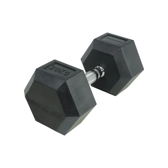Crossmaxx Hexagon Manual 40 kg - Laget av støpejern, belagt med gummi - Riflet håndtak for godt grep - For crossfit og styrketrening Crossmaxx Hexagon Manual 40 kg - Laget av støpejern, belagt med gummi - Riflet håndtak for godt grep - For crossfit og styrketrening