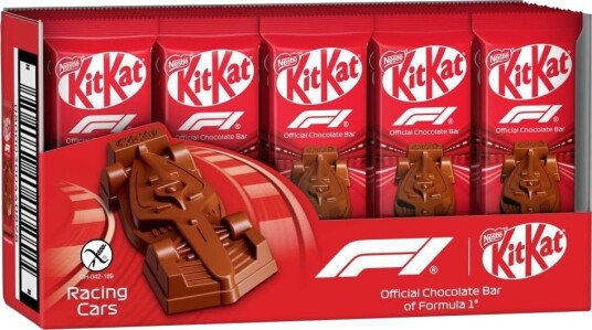 30 stk KitKat F1 Racing Cars   Formel 1 Sjokoladefigur   Limited Edition   Hel Eske 0,87 kg