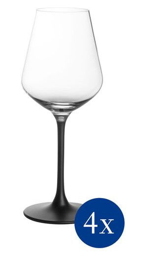 Villeroy & Boch Manufacture Rock r?dvinsglass 47 cl, 4-pakning Klar-svart Villeroy & Boch Manufacture Rock r?dvinsglass 47 cl, 4-pakning Klar-svart