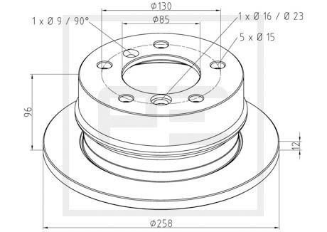 Bremseskive PETERS ENNEPETAL 016.290-00A Bremseskive PETERS ENNEPETAL 016.290-00A