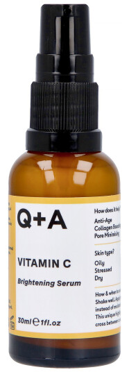 Q+A Vitamin C Ansiktsserum 30 ml med Fuktighetsgivende og Lysnende Egenskaper Q+A Vitamin C Ansiktsserum 30 ml med Fuktighetsgivende og Lysnende Egenskaper