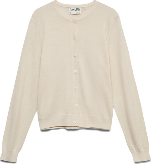 Vero Moda Awcara Ls O Neck Wool Cardigan Noos Cream S