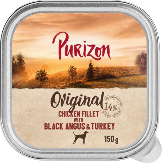 Purizon Våtfôr Med Black Angus Og Kyllingfilet Kalkun 6 X 150 G