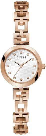 Guess Dameklokke GW0549L3 Hvit/Rose gulltonet stål Ø26 mm