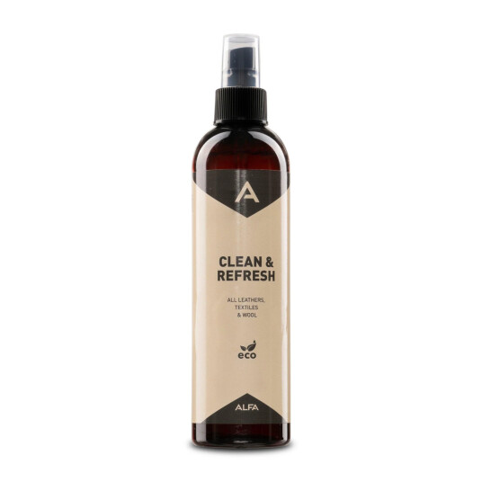 Alfa Clean & Refresh 300ml Spray Effektiv Og Naturlig Rengjøring Til Sko Alfa Clean & Refresh 300ml Spray Effektiv Og Naturlig Rengjøring Til Sko