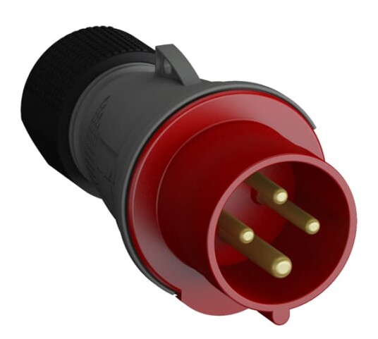 ABB Støpsel 16A 3Pol+J 380-415V 6H IP44 316EP6 ABB Støpsel 16A 3Pol+J 380-415V 6H IP44 316EP6