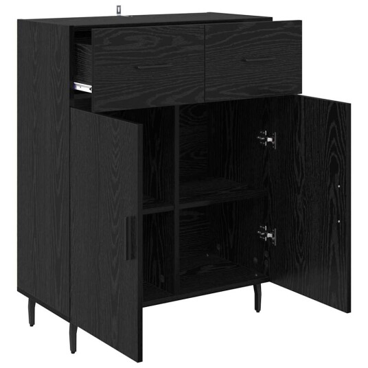  Serviesskap Svart Eik 69,5 x 34 x 90 cm Konstruert tre
