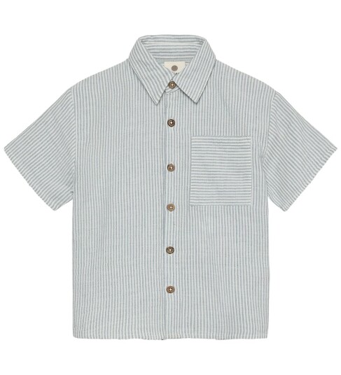En Fant Shirt Ss Muslin Stripe Grey 104 En Fant Shirt Ss Muslin Stripe Grey 104