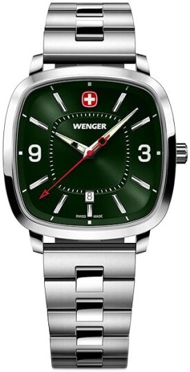 Wenger Herreklokke 01.1921.111 Vintage Grønn/Stål
