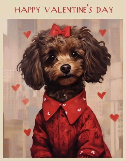 Namly Design Plakat Valentinsdag valp POSTERCV3PM1