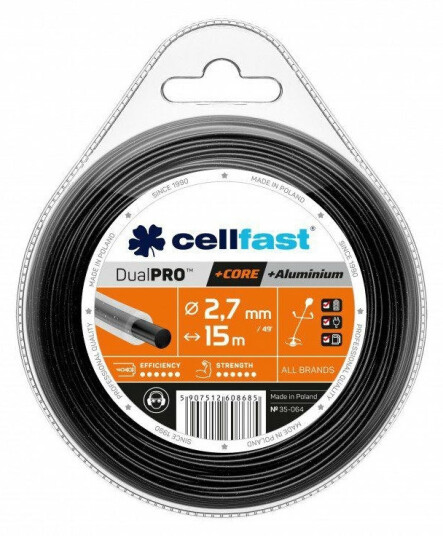Cellfast Dual Pro Rund Trimmertr??d - 2,7mm x 15m