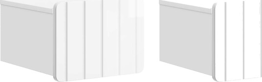  Vegghengt Nattbord 2 pcs Høgglans hvit 33 x 34,5 x 24 cm