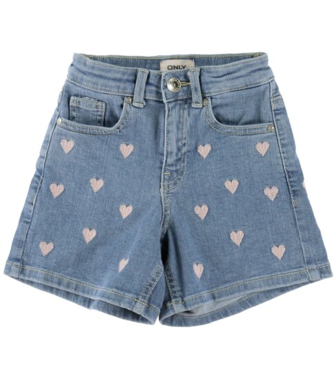 Kids Only Kogjuicy Hw Heart Emb Shorts Dnm Blue 152