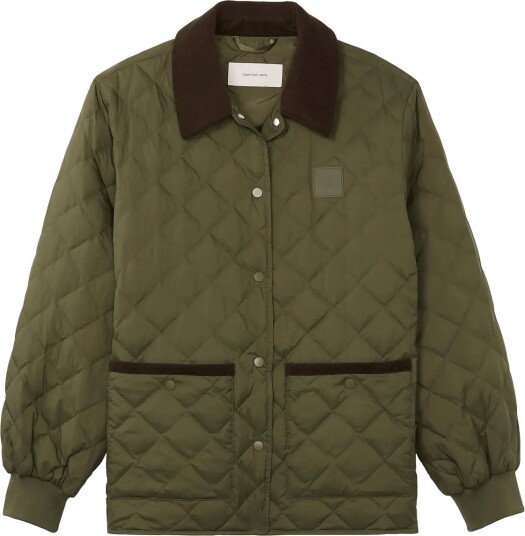 Calvin Klein Jeans Lw Mid Down Quilted Liner Jacket Khaki green XS