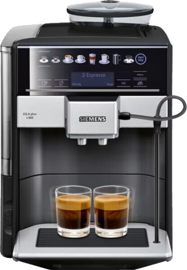 Siemens EQ.6 Plus S500 Automatisk Espressomaskin med Coffeeselect og Iaroma System Siemens EQ.6 Plus S500 Automatisk Espressomaskin med Coffeeselect og Iaroma System