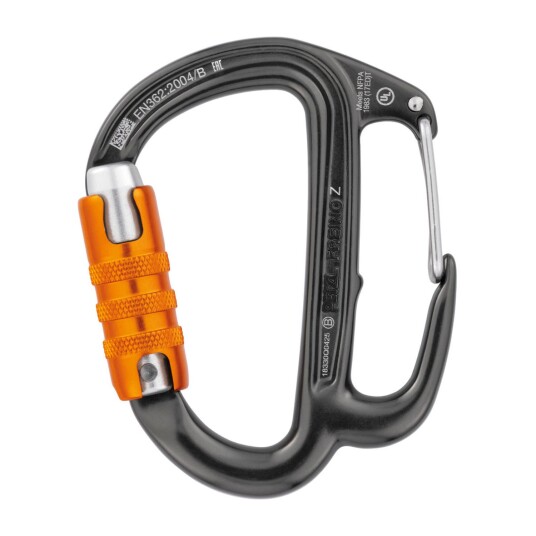 Petzl Karabiner FREINO Z Connector, 1 stykke, SET-M042BA00 Svart