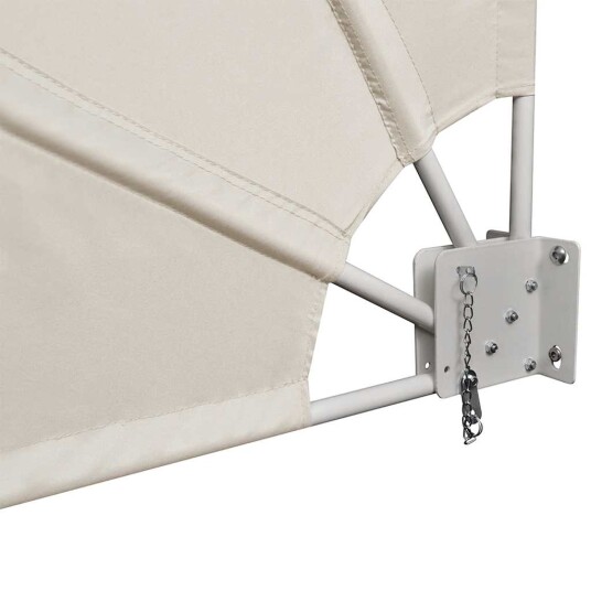 vidaXL Sammenleggbar sidemarkise for balkong krem 160x240 cm