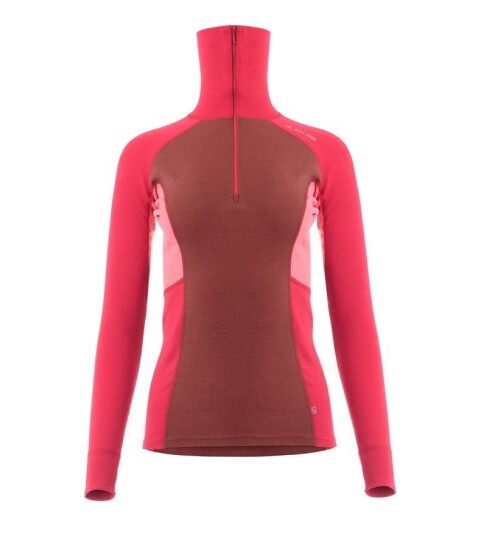 Aclima Warmwool Polo W Jester Red/Spiced Apple/Spiced Coral 2XL