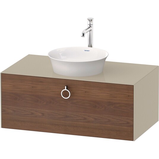 Duravit White Tulip Servantskap 1 skuff 100x55x40,8 cm Valnøtt/Taupe Høyglans