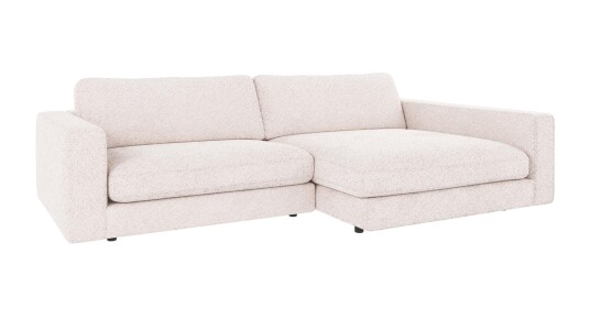Rowico Home Duncan 3 seters sofa med sjeselong H Hvit Anna 1 258 x 150 x 78 cm Hvit
