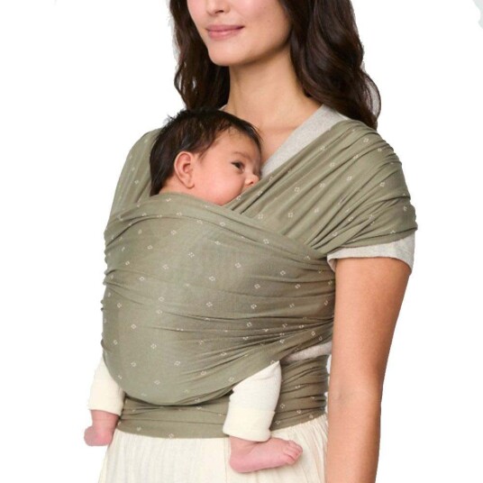 Ergobaby Aura Wrap Knit Bæresjal Olive Diamonds
