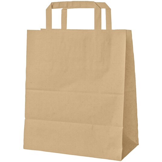 WIMEX Papirpose Paper; 6.16l 20x10x28 cm LxBxH; Brun; 250 Stykk / Forpakning