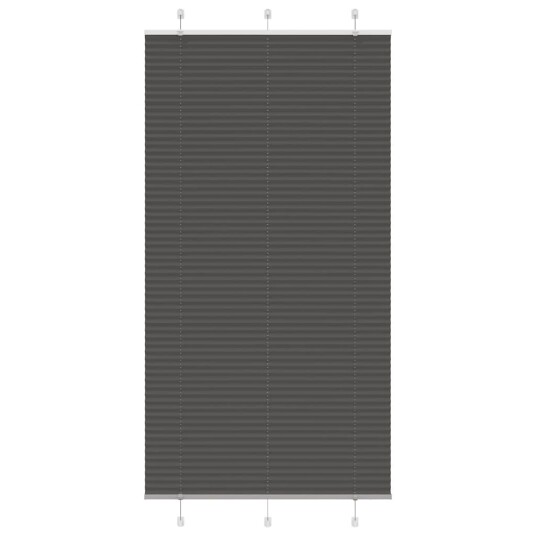 plisségardin sort 105x200 cm Stoff Bredde 104,4 Polyester