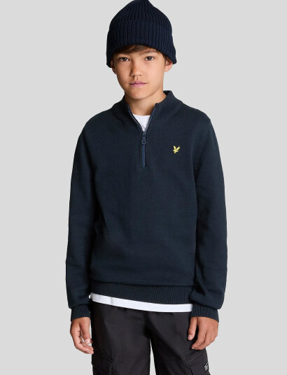Lyle & Scott 1/4 Zip Jumper - Navy - 128-134