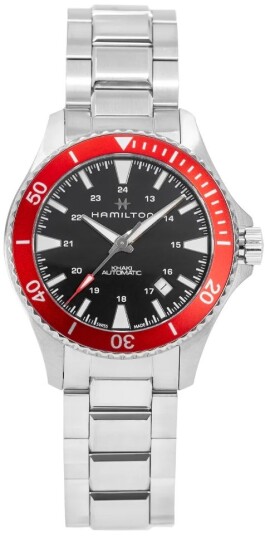Hamilton Herreklokke H82405130 Khaki Navy Scuba Sort/Stål Ø40 mm