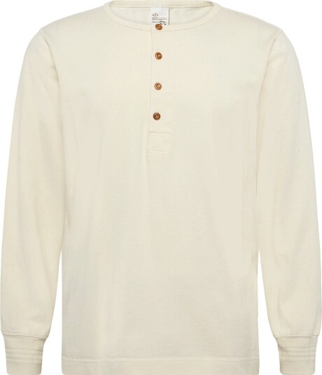 Nudie Jeans Ls Henley Ecru   Cream   X L