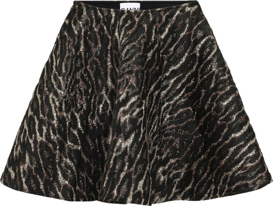 Ganni Metallic Cloque Circle Skirt Black 34 Ganni Metallic Cloque Circle Skirt Black 34