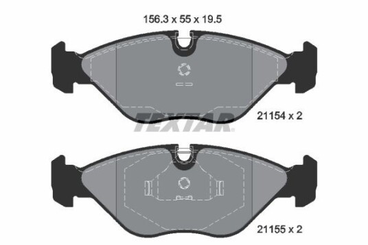 Bremseklosser TEXTAR 2115402 Bremseklosser TEXTAR 2115402