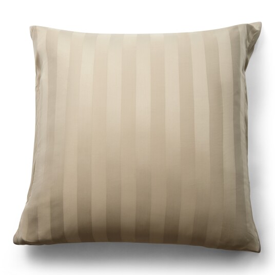 Nordstrand Home Bambus putetrekk 100% naturlig bambus 60x63 cm Sandfarget jacquardvevd putevar med striper