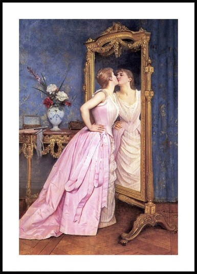 Woman Looking in Mirror Plakat Plakat / 100x150cm Woman Looking in Mirror Plakat Plakat / 100x150cm