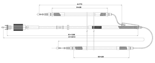 Metzger Tautrekk parkeringsbrems METZGER 11.5845