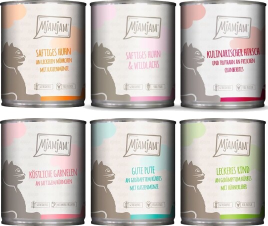 Mjamjam Våtfôr Mixpack Blanding 6 Varianter 6 X 800 G