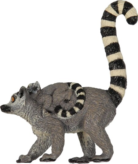 Papo Lemur & Young L: 6 cm Papo OneSize Lekedyr Grå