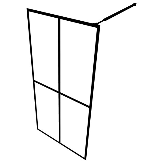 Dusjskjerm frostet herdet glass 118x190 cm