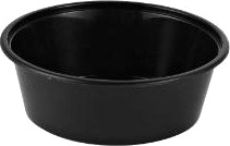 Bæger 300 Ml Ø120x40 Mm Rund Pp Sort,10 Ps X 50 Stk/Krt