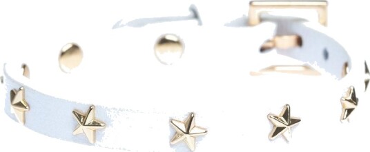 DARK Leather Star Stud Bracelet Mini White DARK Leather Star Stud Bracelet Mini White