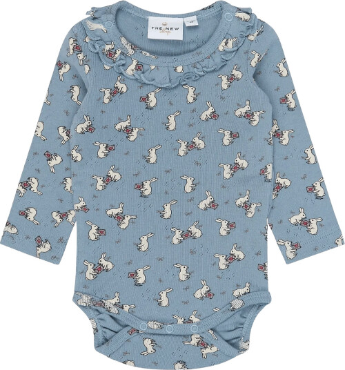 The New Tnsbvita L_S Pointelle Body Blue 92