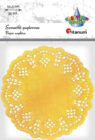 Titanum Servietter I Papir Runde 11,5 Cm Gull 35 Stk.