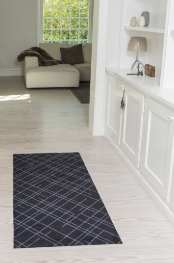 Tica Copenhagen Lines Gulvmatte Sort-Grå 67x120cm
