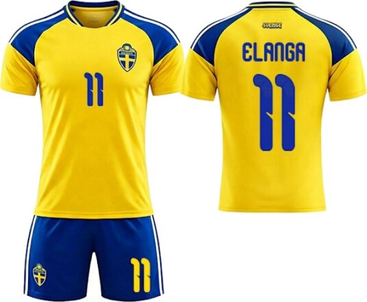 2026 USA-Canada-Mexico VM Sverige landslag hjemmedraktsett nr. 11 ELANGA