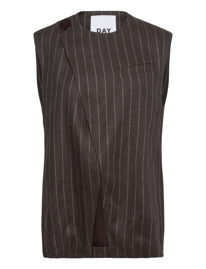 Day Birger et Mikkelsen Enid - Casual Linen Stripe - Brown - 38
