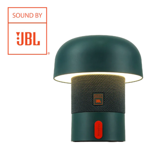 Kooduu SensaPlayMini JBL høyttaler lampe oppladbar aqua H16cm
