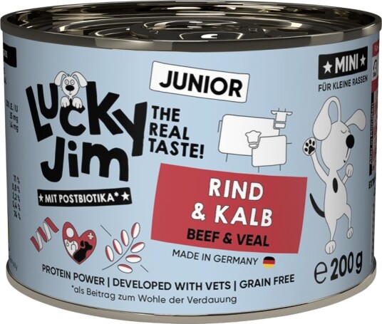 Lucky Jim Våtfôr Mini Junior & Kalv Okse 6 X 200 G