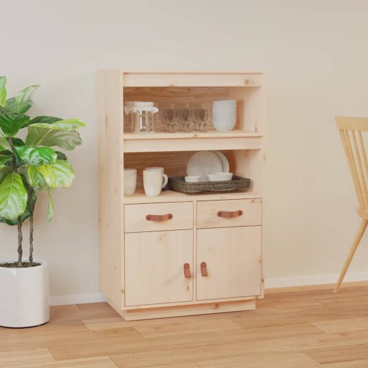 vidaXL Highboard 67x40x108,5 cm heltre furu
