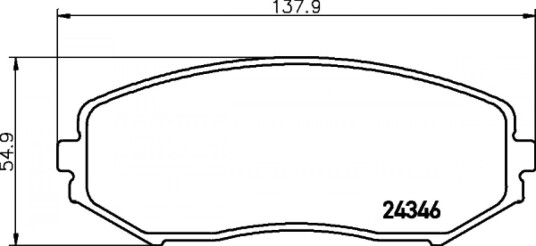 Bremseklosser HELLA 8DB 355 012-351