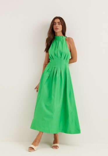Forever New Miller Pleat Halter Midi